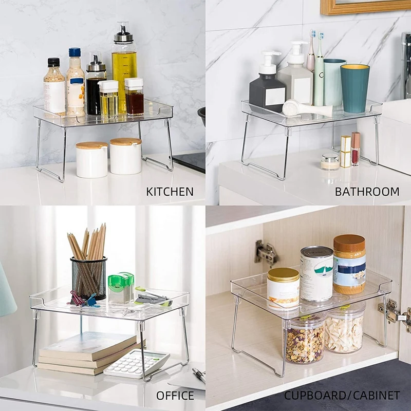 

Cupboard Organiser, Cupboard Shelf Organiser, Kitchen Shelf Organiser for Kitchen Storage, Bathroom Storage