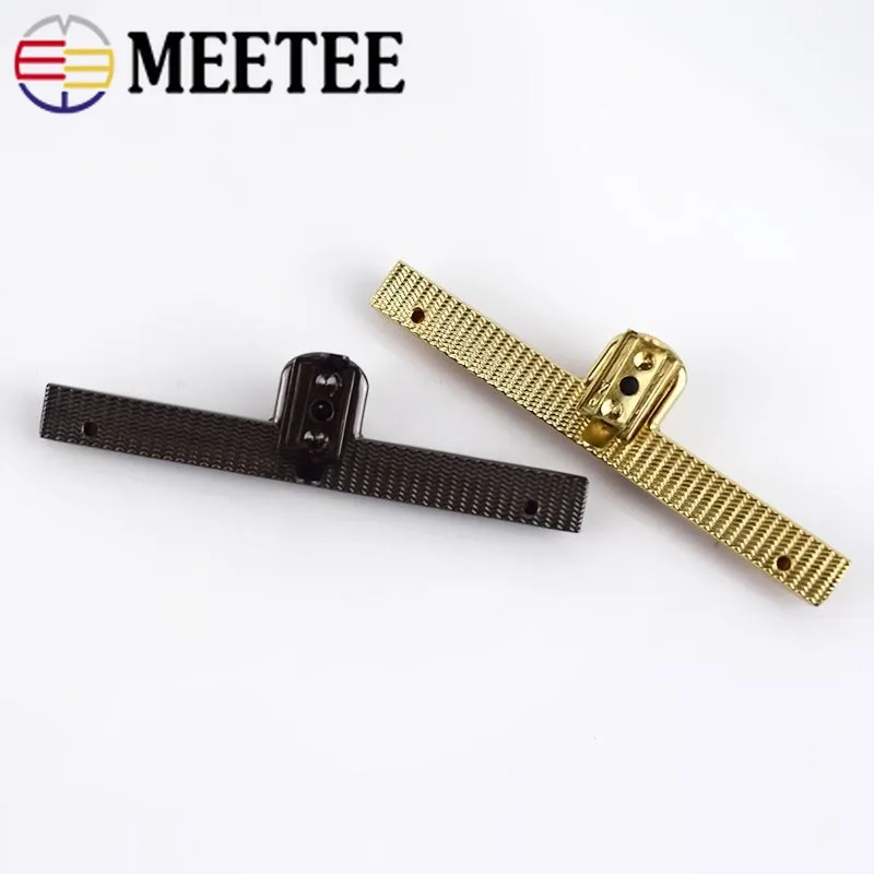 Meetee 2/5 шт 96x11 мм металлический прямоугольный замок сумка с пряжкой Крышка зажим