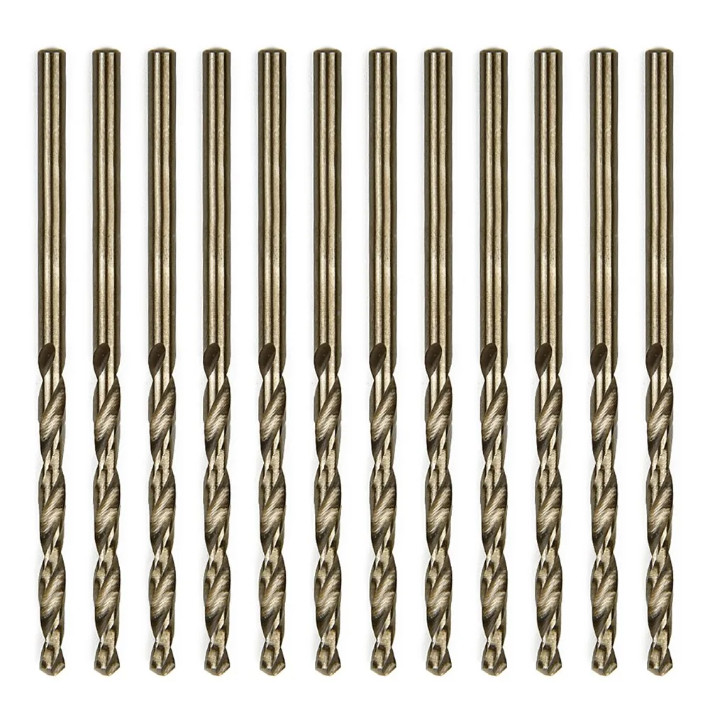 

12PCS2.5MM6542 Cobalt Containing Drill Straight Shank High Speed Steel HSS Hole Woodworking Drill Bit Round Shank Hole Saw Drill