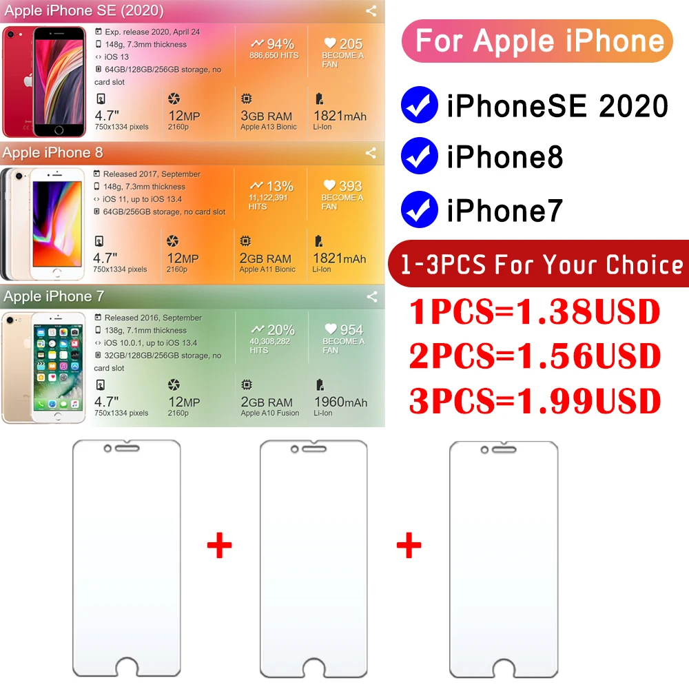 Защитное стекло для iphone Se 2/1 3/2020 шт. защитная пленка e2020 закаленное i Phone Se2020 Ip Ise |
