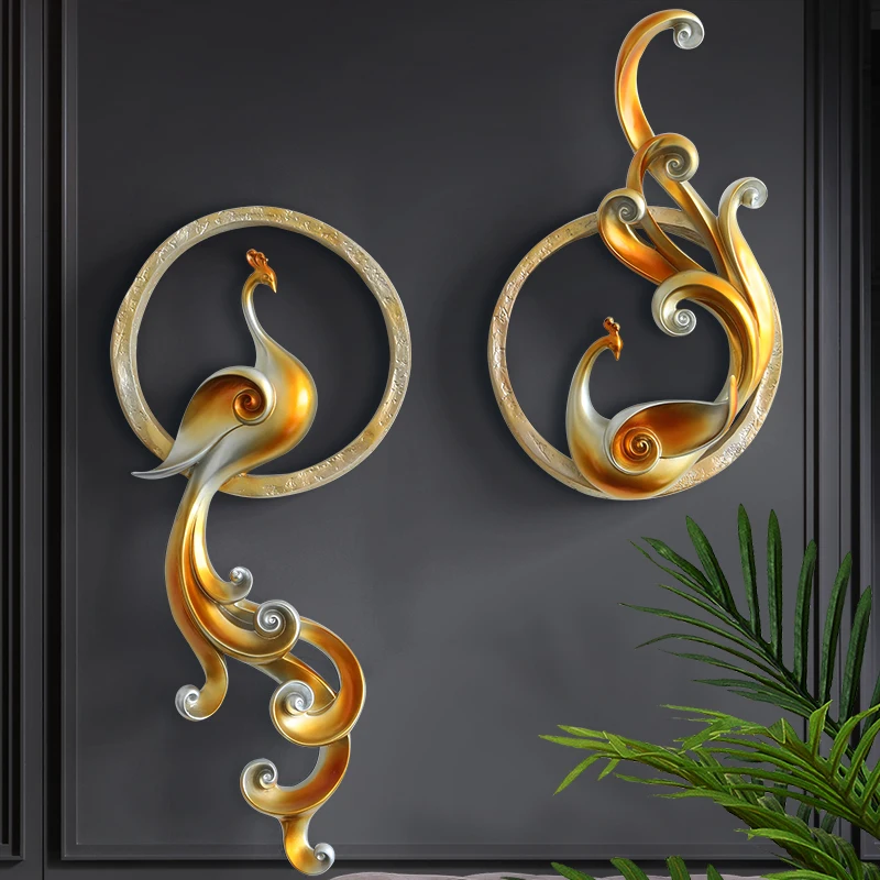 

Wall Hanging Decor Resin 3D Phoenix Bird Sculpture Figurines Crafts Mural bedroom room decoration home decoration