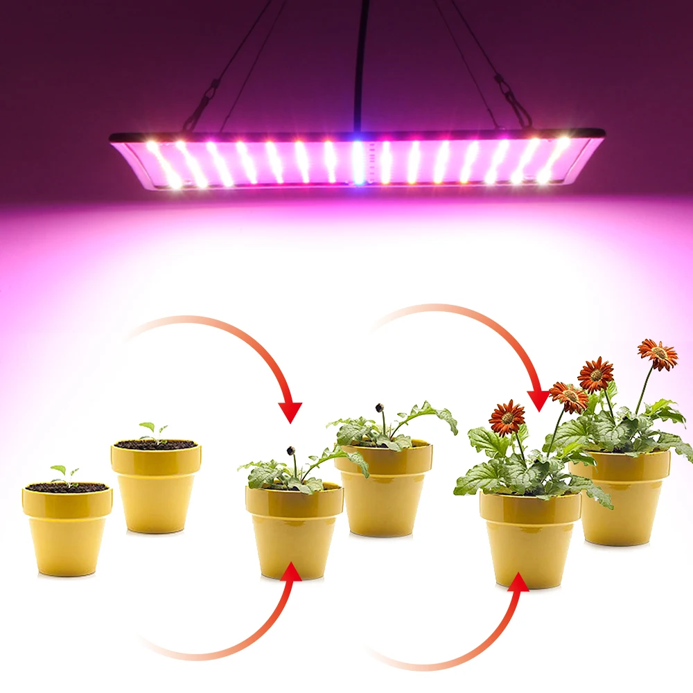 Светодиодная ультратонкая лампа для выращивания растений 225 светодиодов | Дом и