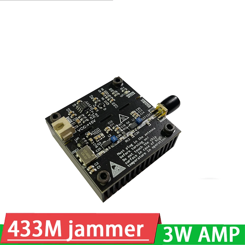 

433M sweep 433Mhz blocking signal Blocker 3W RF power amplifier F/ 433MHZ wireless remote control