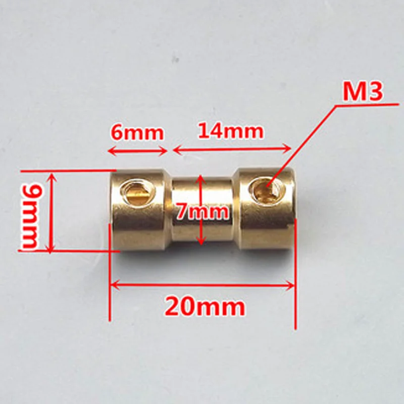 1 PCS DC Electric Motor Brass Shaft Coupling 2*2/2*3.175/2.3*3/3*3.17/3*4/4*4/4*6/5*5/2*4/3*3/2*6/5*5/5*6/6*6 In Shaft Couplings