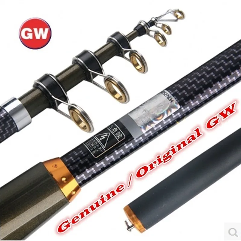 Телескопическая удочка GW прочная Удочка из углеродного волокна для ловли форели