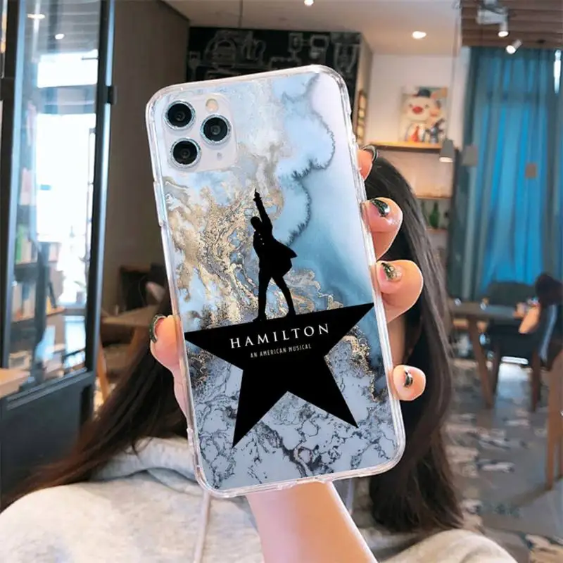 

Hamilton Musical Lyrics fashion Phone Cases Transparent for iPhone 6 7 8 11 12 s mini pro X XS XR MAX Plus cover funda shell