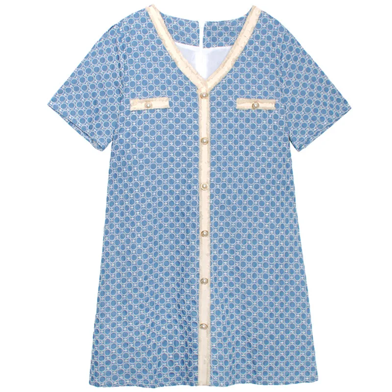 

XUXI Fashion Embroidery Sexy Dress Women New Summer 2020 Above Knee, Mini Streetwear Thin V-neck A-Line Vintage Dresses FZ2408