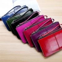 long section money pocket pouch handbag fashion women wallet wrist handle phone case womens purse card holders