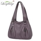 Женская сумка через плечо, сумка-мешок из мягкой кожи, роскошный брендовый саквояж кенгуру, 2021