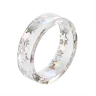 Креативное акриловое кольцо DIY, кольцо из прозрачной смолы, винтажный Шарм, обручальное кольцо со звездами, блестками, декор на палец, праздничная бижутерия с кольцами подарок