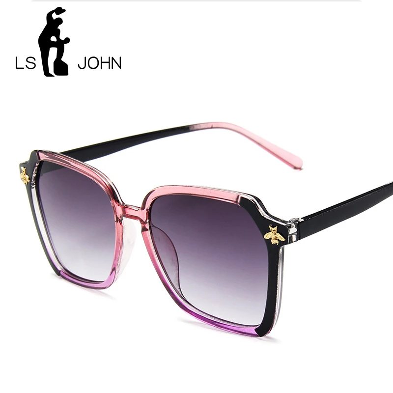 Женские винтажные солнцезащитные очки LS JOHN брендовые дизайнерские пластиковые