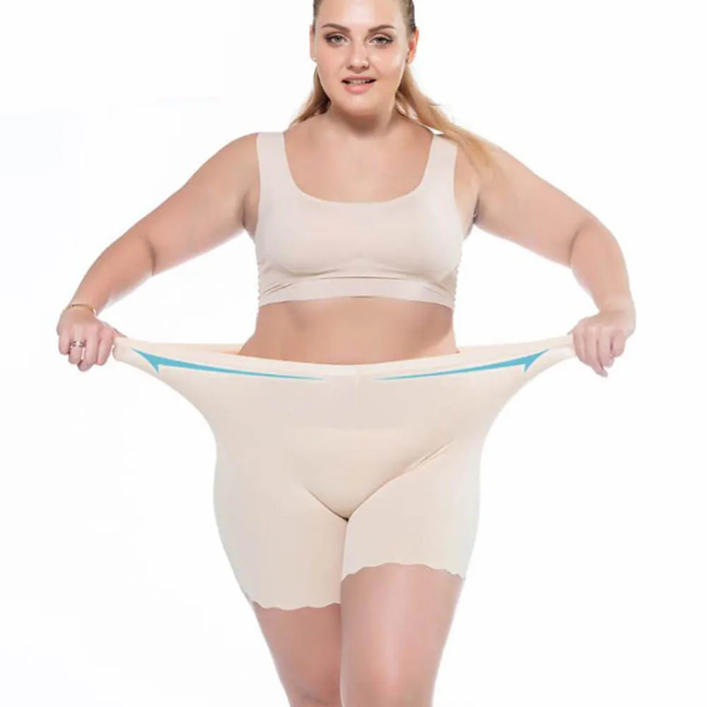 

XL-XXXL больших Размеры женские Безопасность брюки мягкие высокая талия трусы бесшовные трусики тонком высоком каблуке в стиле «женщина-Шорты...