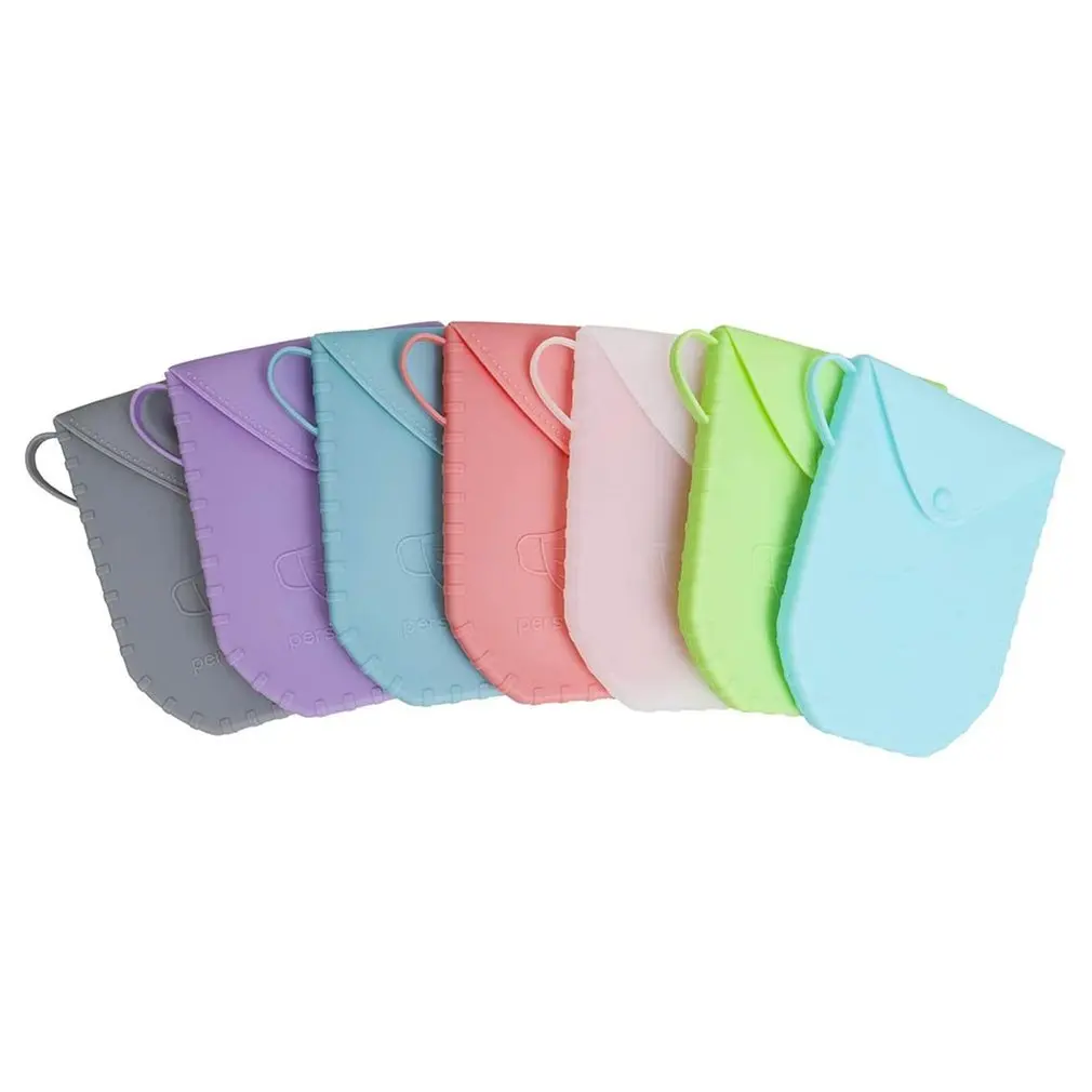 

Силиконовая сумка для маски, портативный держатель для маски, коробка для хранения для студентов, многоразовая сумка для лица, сумка для хра...