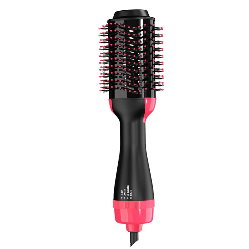 

3-In-1 Hair Brush Dryer 3 Heating Gears Hot Air Straightener Curler Hair Styler for Women, Fast Drying Volumizer Black