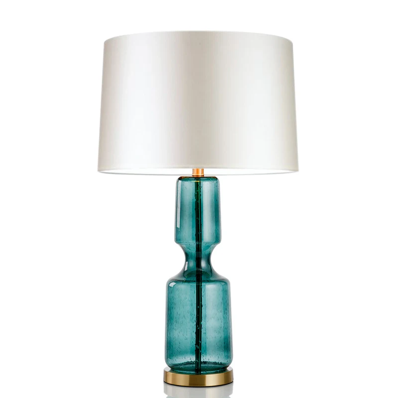 

American Simple Glass Art Table Lamp American Living Room Model Room Bedroom Living Room Studio Fashion Lamps