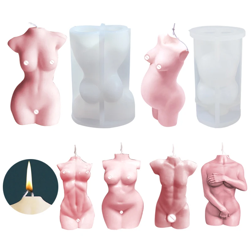 Женская силиконовая 3D форма в виде свечи для тела мужчин беременных