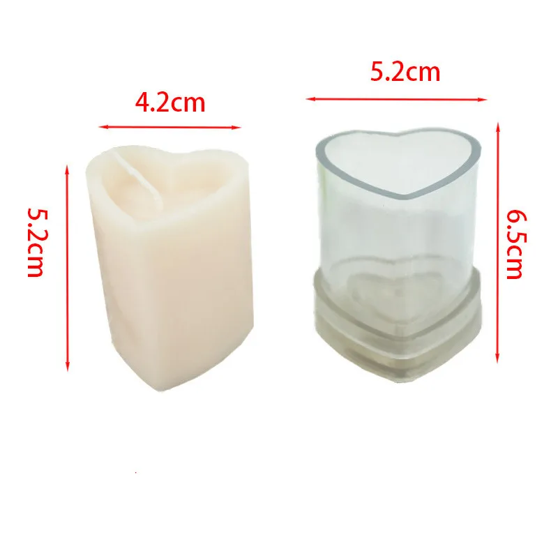 

Diy Handmade Candle Mold Candle Making 3d Columnar Heart Shape Plastic Acrylic Mold Resin Molds Diy Soap Mold Cake Mold