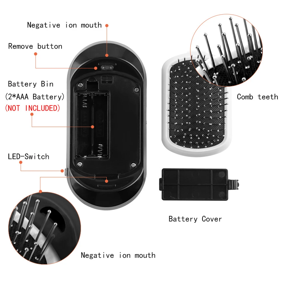 

Electric Ion Hair Brush Comb Brush Hair Modeling Styling Hairbrush Tool KG66
