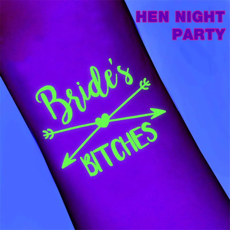 Новинка 5 шт. светящаяся татуировка наклейка для невесты временные татуировки