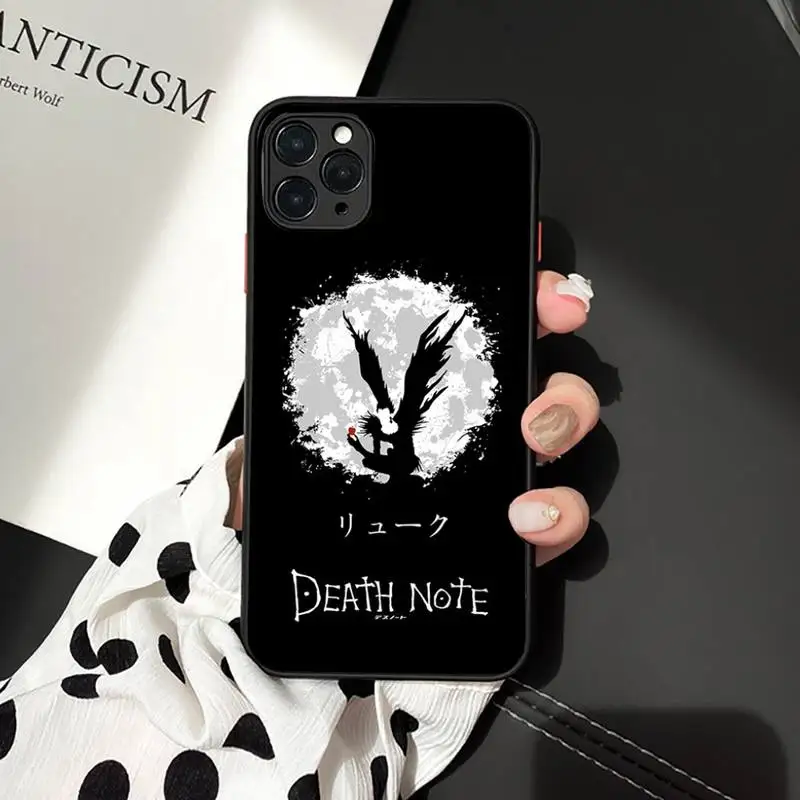 

death note Anime Horror Phone Case matte transparent For iphone 7 8 11 12 plus mini x xs xr pro max cover