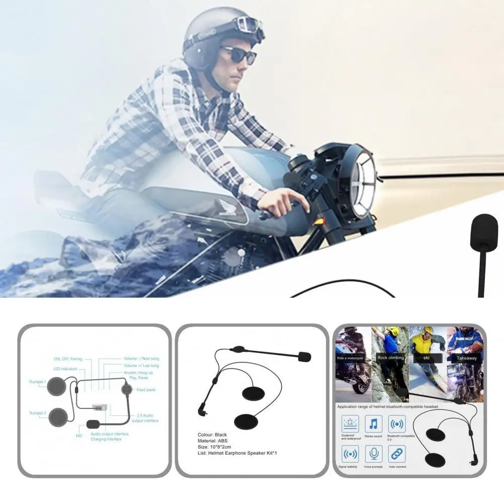 

Soft Cable High-quality Lightweight Helmet Headset Microphone Noise Reduction for Motor