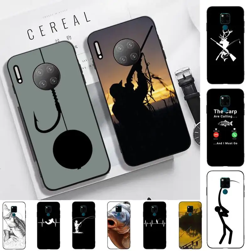

FHNBLJ Carp Fishing Fish Phone Case for Huawei Mate 20 10 lite pro X Honor paly Y 6 5 7 9 prime 2018 2019