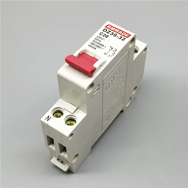 Новинка 1 шт. Мини автоматический выключатель TPN DPN 1P + N MCB 10A 16A 20A 25A