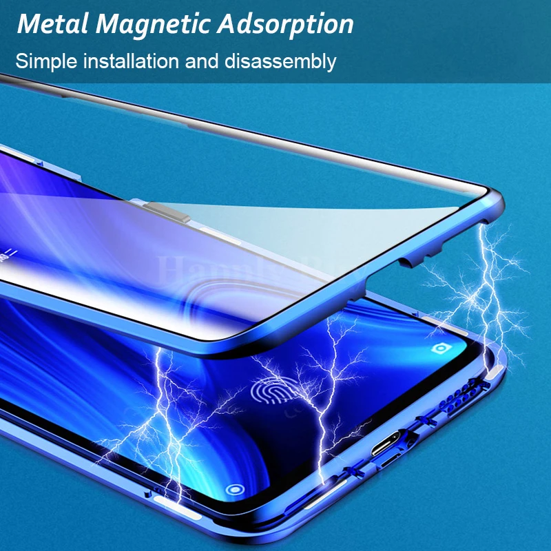 Магнитное поглощение двухстороннее Защитное стекло для Xiaomi mi 9T 9TPro задняя
