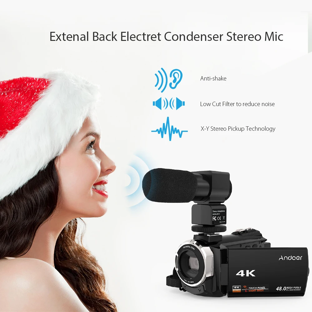4K 1080P 48MP цифровая камера с Wi Fi для видео Камера видеокамера Регистраторы