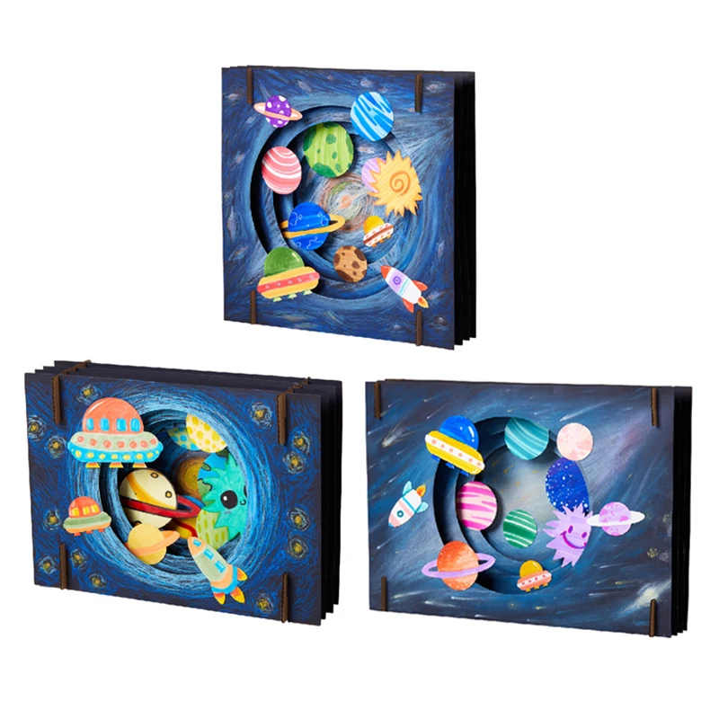 

DIY Vast Starry Sky Craft Toys For Children Handmade DIY Universe Planet Carton Crafts For Kids Interactive Educational Toys