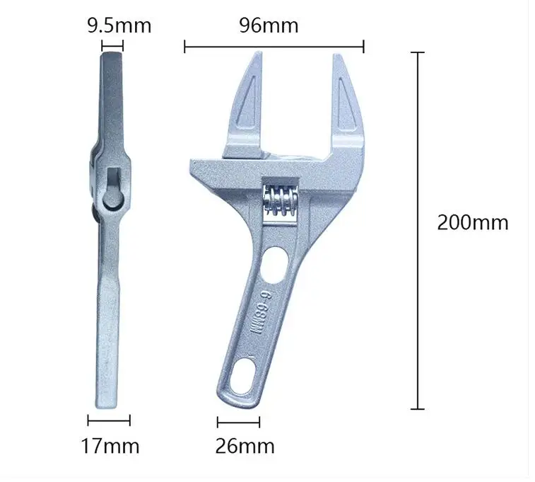 Короткий хвостовик большой открывающийся гаечный ключ набор инструментов из