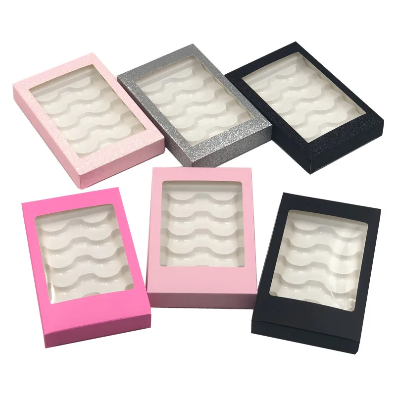 

Оптовая продажа, 5 пар, коробка для упаковки ресниц с индивидуальным логотипом, искусственные трафареты, норковая ткань, Фиолетовый Пакет дл...