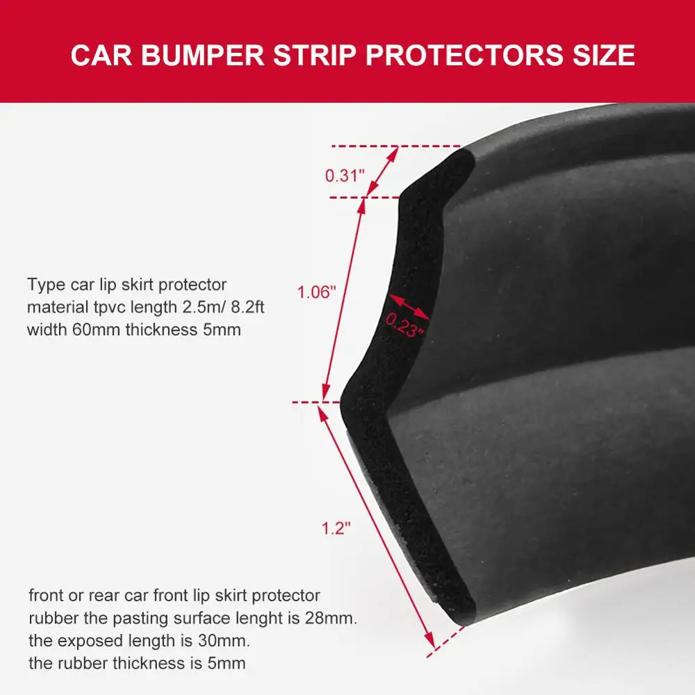 Универсальный автомобильный передний и задний бампер разделитель для губ