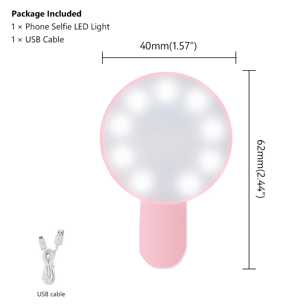 2020 новый перезаряжаемый 9 светодиодов Телефон Свет Портативный Celular селфи LED