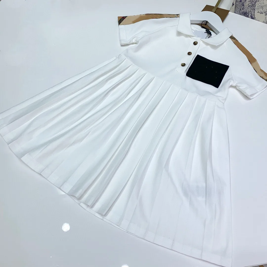 

2021 Summer Pink White Girls Dress For Kids Clothing Outwear Brand Boutique 4 6 8 10 12 14Years