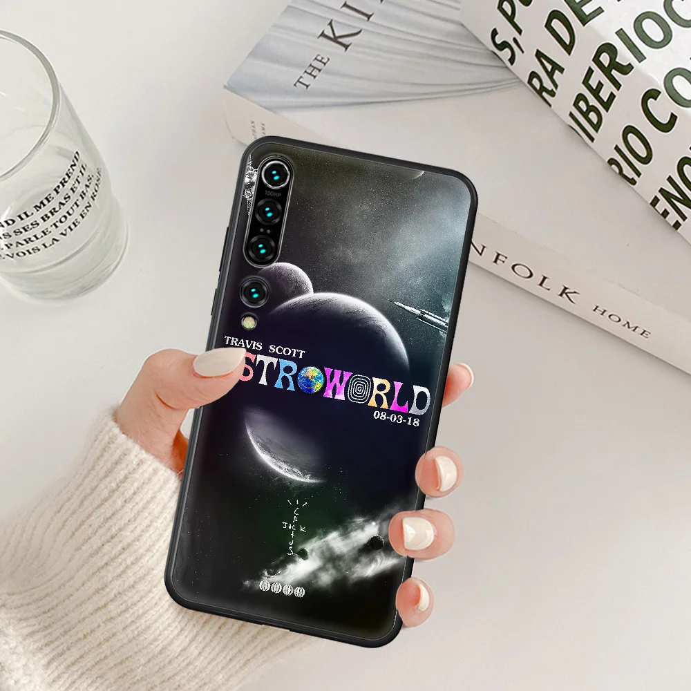 

travis scott astroworld Phone Case For Xiaomi Mi Note 10 A3 9 MAX 3 A2 8 9 Lite Pro Ultra black Prime Fashion Etui Tpu Hoesjes