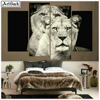 full square round 5d diamond painting lion tiger decorative painting diamond mosaic animal sticker