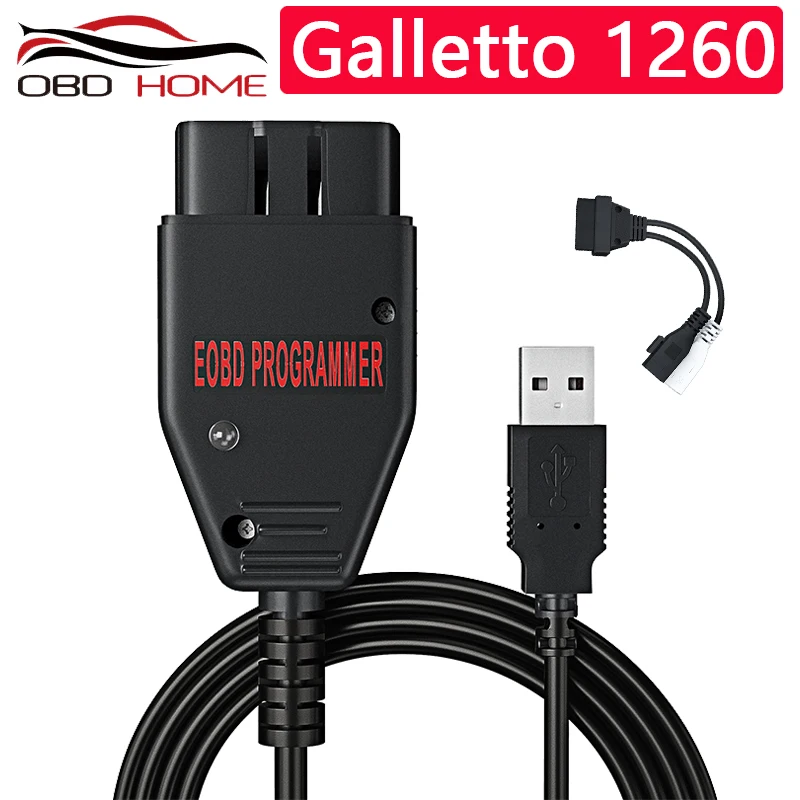 

OBD2 Diagnostic tool German Galletto 1260 ECU Chip Tuning Tool EOBD Flasher ECU Flasher Green PCB FTDI FT232RQ Read&Write