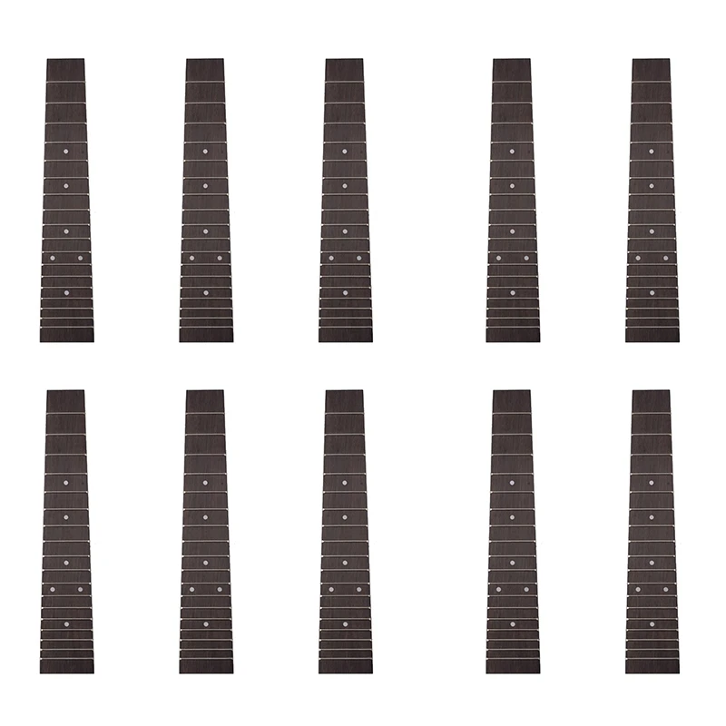 

10Pcs Ukulele Fingerboard 24 Concert 18 Fret Fingerboard Rosewood UK Guitar Fretboard Replacement for Ukulele