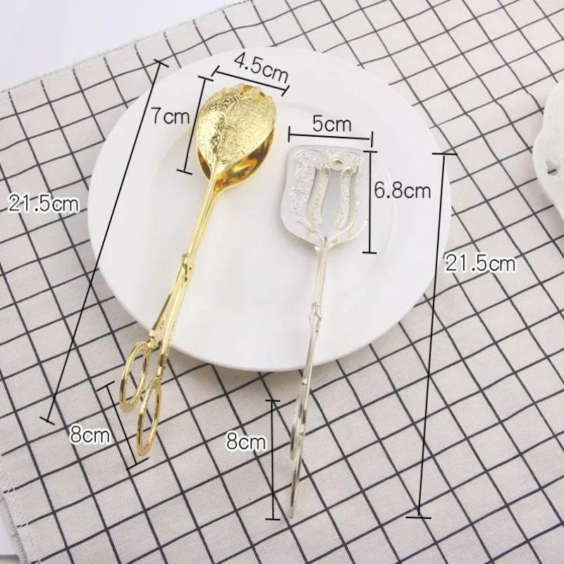 Домашние Позолоченные зажимы многофункциональные винтажные щипцы для еды зажим