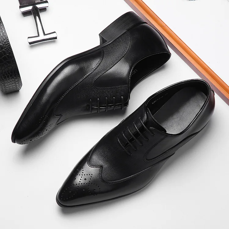 2019 г. Лето 100% заостренный носок башмак из натуральной кожи высококачественные