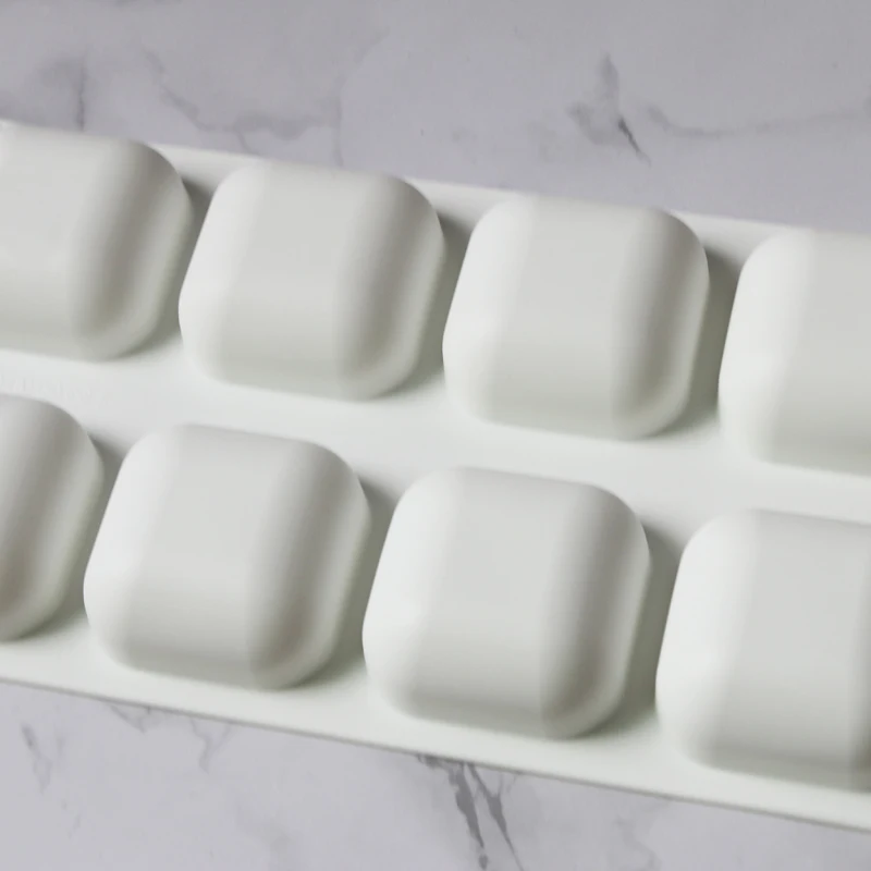 8 Square Shape Silicone Mold Chocolate Cake Ice Cube Maker Dessert Mousse Baking Form Decoration Tool | Дом и сад