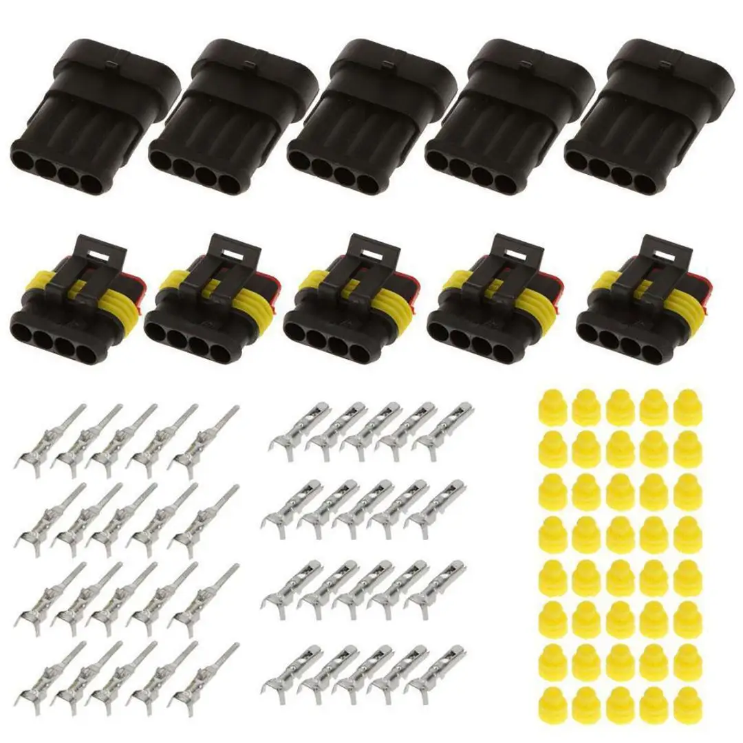 

15 Sets Connectors 2/3/4 Pins Waterproof Electrical Motorcycle Caravans