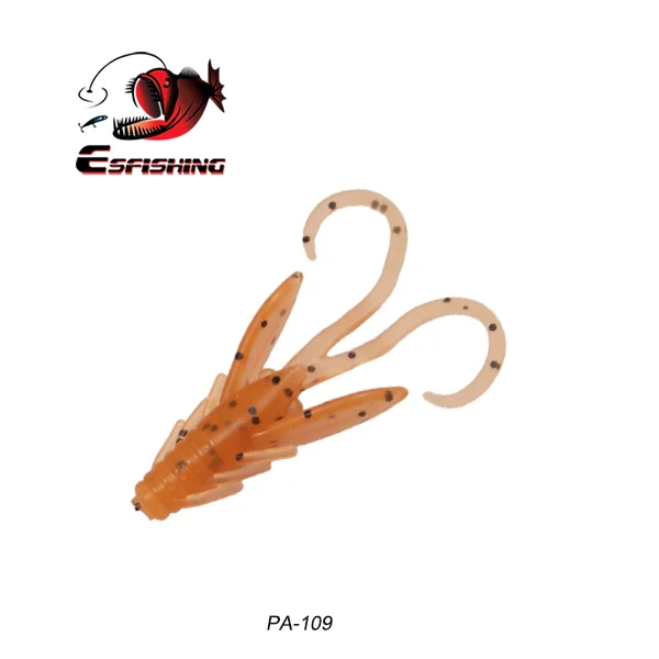 PA109 ESFISHING креветка хог40 45 мм 0,8 г 10 шт. креветка Приманка Мягкая приманка ледяной рыболовный воблер Pesca форель Морская рыбалка Спиннербейт джиг - Цвет: PA109