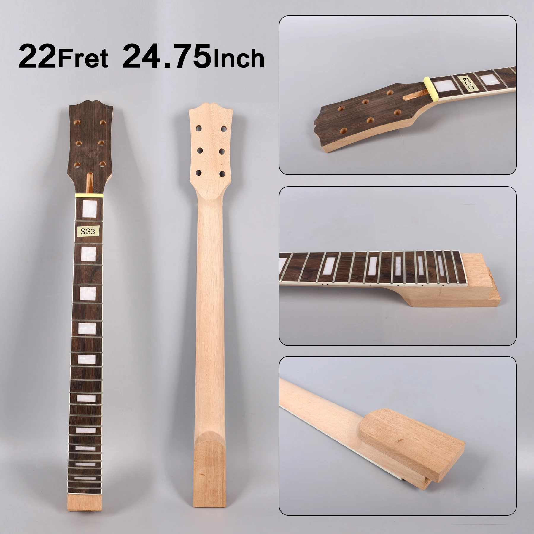 Комплект для электрогитары сделай сам 22 лада 24 75 дюйма 628 мм красное дерево +