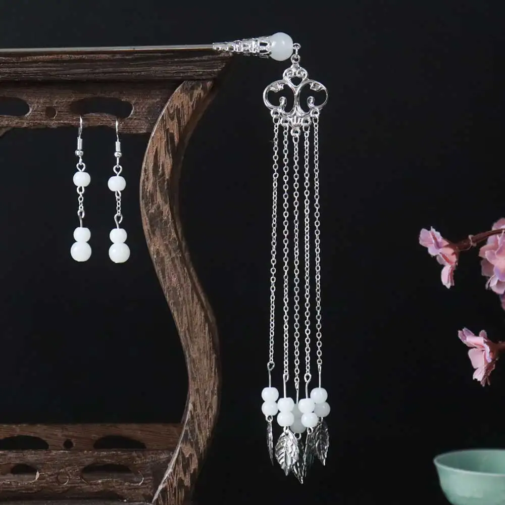 

Ancient costume headdress long tassel hairpin classical hair accessories hairpin step wave court Chinese style