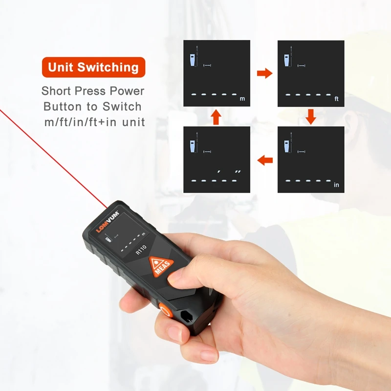 Лазерный измеритель расстояния LOMVUM цифровой Ручной с USB-зарядкой | Инструменты