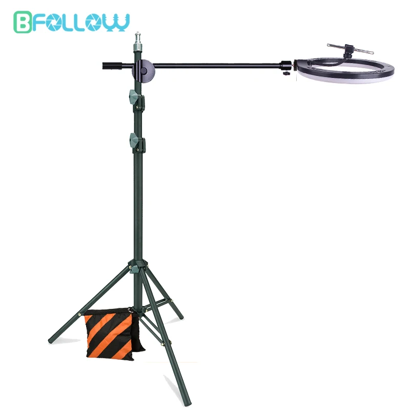 Tripé com Braço de Crescimento para o Telefone Bfollow Polegada Móvel Tablet Dslr Câmera Softbox Youtuber Unboxing Vídeo Studio Suporte 155cm 61