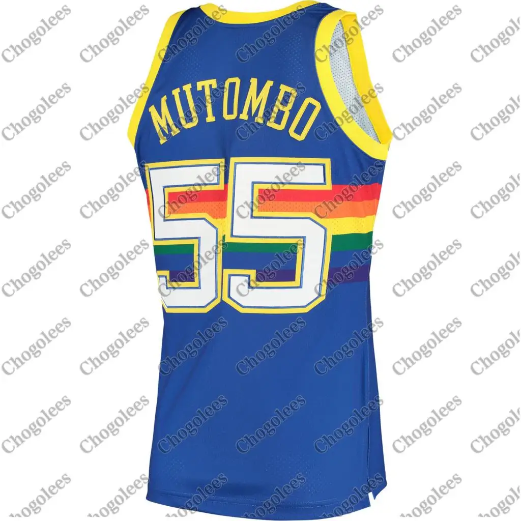 

Men Basketball Jersey Dikembe Mutombo Denver Mitchell & Ness 1991 Hardwood Classics Authentic Jersey Royal