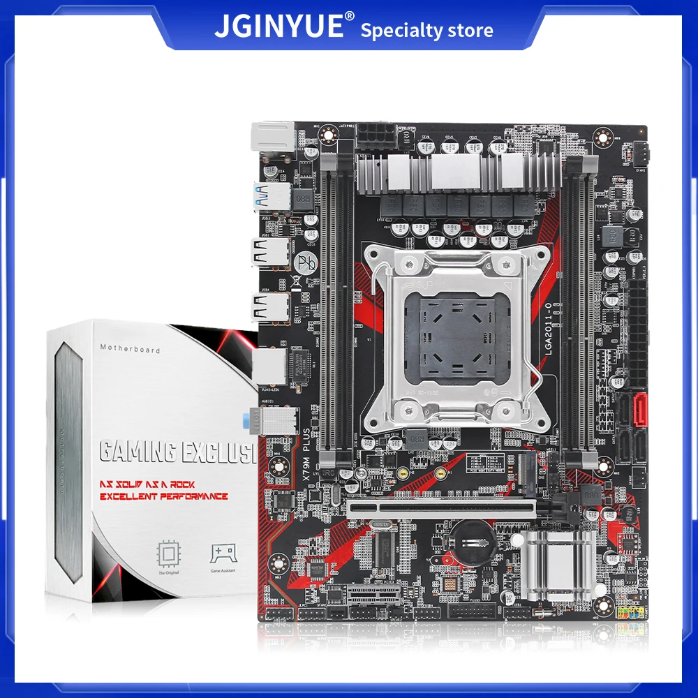 Материнская плата JGINYUE X79 для ПК LGA 2011 Поддержка Intel Core I7 I5 I3 Xeon E5 процессор DDR3 ОЗУ с